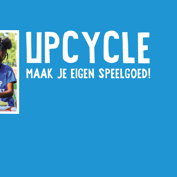 Voorkant van het handboek: Upcycle je speelgoed - Jantje Beton