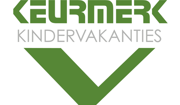 Het logo van Keurmerk kindervakanties dat let op goede veiligheid, hygiëne en kwaliteit